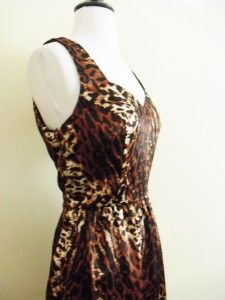 Alyn Paige Animal Print Mini Dress 9 / 10 M Leopard Cocktail Silky