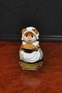 Wee Forest Folk Prudence Pie Maker Thanksgiving Mouse M 119 Mint