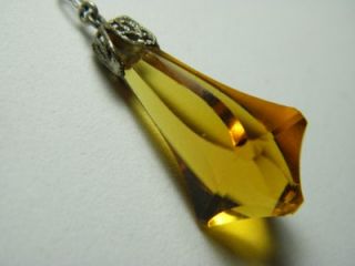   Amber Glass Jewelry Edwardian Lariat Knot Tie Necklace Amazing