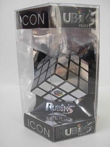 Official Rubiks Icon 3x3 Cube New Rubix Display Stand Mirror Black 