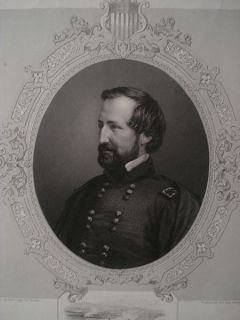 1864 Civil War General Rosecrans Engraving from Brady Ambro