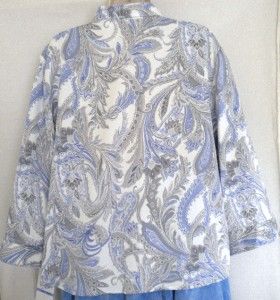 NWT Womans ALFRED DUNNER TWILIGHT Paisley Print Blouse Top 18P (MSRP $ 