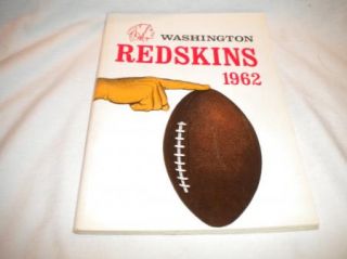 NFL National Football League Media Press Guide Mint 1962 Washington 