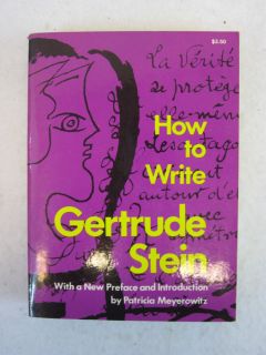 Gertrude Stein How to Write Dover Publication 1975 PB
