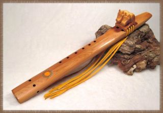 Littleleaf Native American Flutes Dual Chamber Drone Horse Flute Mid G 