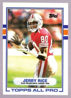 Jerry Rice HOF Super Bowl 49ers 1989 Topps All Pro 7