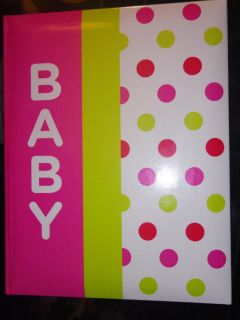 Amy COE Pink Green Dot Baby Girl First Year Record Journal Keepsake 