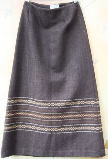 Pendleton 8 Native American Indian blanket long skirt 100% wool earth 