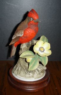 Andrea Vermilion Flycatcher Bird Figurine