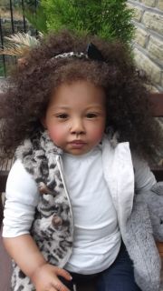 Black AA Toddler Baby Reborn Girl Ethnic Biracial Doll Chenoa by 