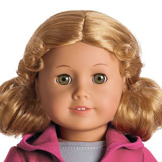 New American Girl 18 JLY Doll 21 Blonde Curly Hair Green Eyes Book 