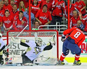 Marc Andre Fleury STONES OVECHKIN Penguins v Capitals 2009 Playoffs 