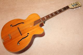 1950s Kay Silvertone top of the line fancy vintage archtop guitar COOL 