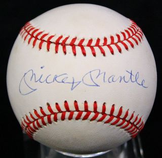 Mickey Mantle Signed Autographed OAL Baseball JSA X50155