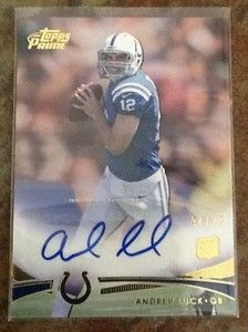 ANDREW LUCK TOPPS 2012 PRIME AUTO AUTOGRAPH ED NUMBERED 34 75 CARD NO 