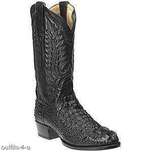 dan post caiman alligator black boot western cowboy 7 5