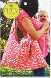 Amy Butler Nappy Bag Diaper Changing Pad Storage Case Sewing Pattern 
