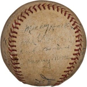 1934 Phillies Team 20 Signed ONL Baseball Bucky Walters