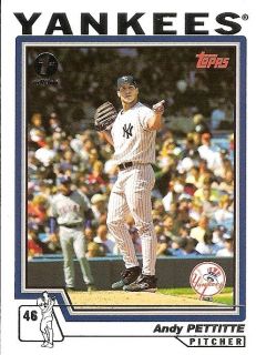 2004 Topps RARE 1st Edition 64 Andy Pettitte Yankees Low Combined s H 