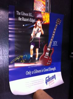 Gibson Angus Young AC DC SG Guitar 2 Sided Poster
