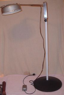   Medlite Magnifying Floor Lamp Adjustable Anglepoise Chrome Industrial