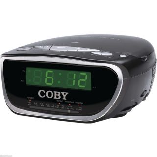 COBY CDRA147 Digital AM FM Dual Alarm Clock Radio with Stereo CD 