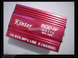 500W Car 2 Channel Mini Amplifier AMP for  MP4 iPod Brand New