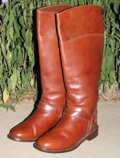 Womens Cole Haan Brown Leather Tall Riding Equestrian Style Boots Size 