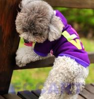 Colorful Purple Love Sweater Dog Pet Clothes Puppy Autumn Coat 