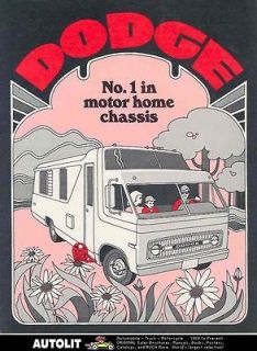 1971 dodge chassis motorhome rv brochure  11 99  