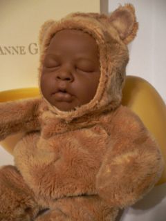 Anne Geddes Baby African Bear Plush Doll Egg RARE New