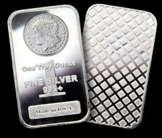 20   1 oz. 999 Fine Silver Bars   Morgan Design   New from the Mint 