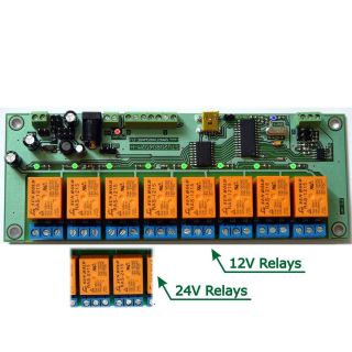 USB COM HID board controller STU2080602M H 8 Out 8 Inputs Analog 12V 