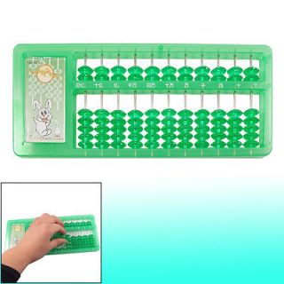 Child Kids 11 Digits Maths Aid Education Japanese Abacus Green