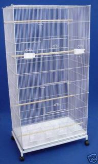 Aviary Bird Parakeet Finch Canary Cage with Stand White