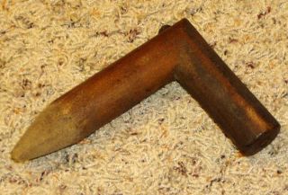 ANTIQUE HAND HELD WOODEN SEED PLANTER, SIMPLE PRIMATIVE TOOL