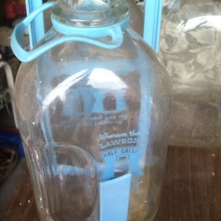 Vintage Lawsons 1/2 Gallon Milk Bottle Jug, Container, Glass,
