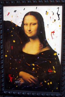 Antonia Signed Listed Art Mona Lisa Artist Painting COA
