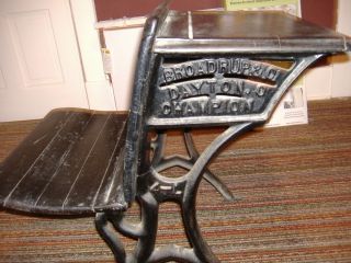 Antique School Desk Broadrup C Champion Made in Dayton Oh