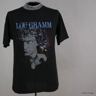 Vtg 80s LOU GRAMM FOREIGNER Hair Concert Tour t shirt MEDIUM