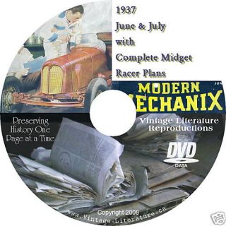 1937 modern mechanix midget racer plans on dvd from canada