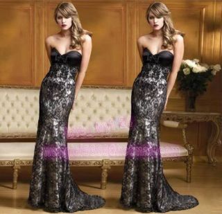   Lace Evening Sweetheart Ball Gown Prom Wedding Long dress Size 6   16