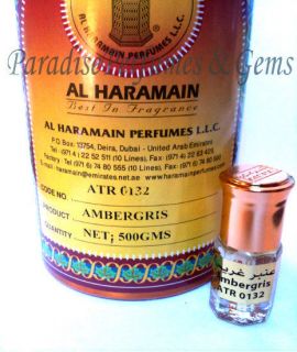 New *AMBERGRIS* By AL HARAMAIN 3ml Perfume Oil Itr Attar   HIGH 
