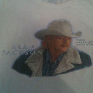 Cool Alan Jackson When Someone Loves You Tour T Shirt White/Large 
