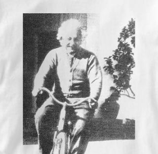 bicycle albert einstein cycling science t shirt medium time left