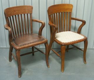 Pair of Matching Solid Wood Chairs 1920S