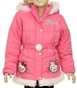 Hello Kitty Sanrio Girls Toddler Winter Hooded Pink Jacket / Coat 2T 