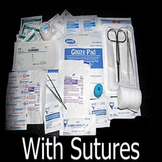 first aid medical supplies emergency wound suture kit time left