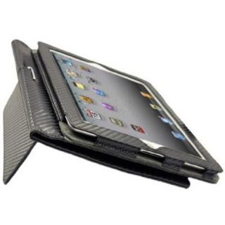   II Carbon Fiber Folio Case for Apple iPad 2 iPad 3 The New iPad