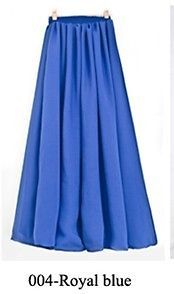   Chiffon Pleated Long Maxi Elastic Waist Band Dress Skirt 20 Color